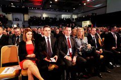 Vona Gábor pártelnök és Sneider Tamás alelnök a Jobbik évadnyitó rendezvénye előtt MTI Fotó: Szigetváry Zsolt