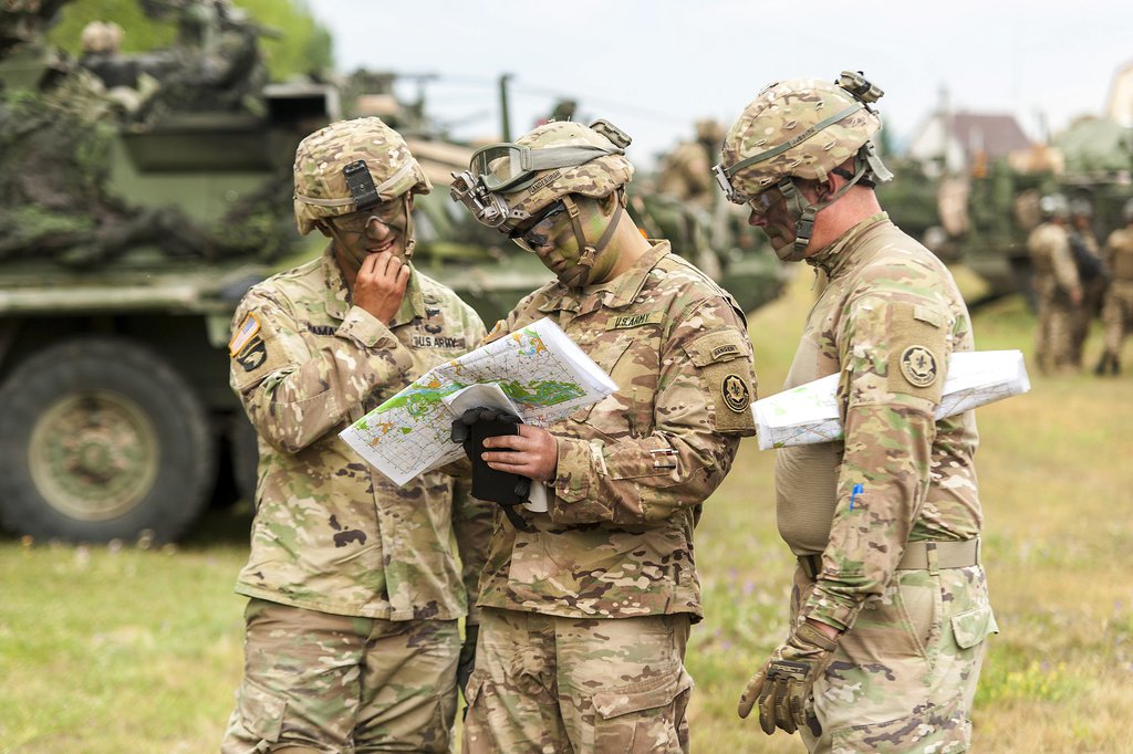 Amerikai katonák Győr határában a Saber Guardian 2017 nemzetközi gyakorlatsorozat során