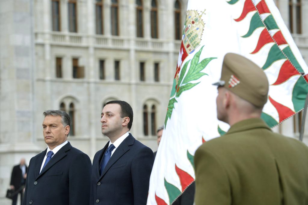 Irakli Garibasvili grúz kormányfővel Budapesten FOTÓ: MTI/ILLYÉS TIBOR