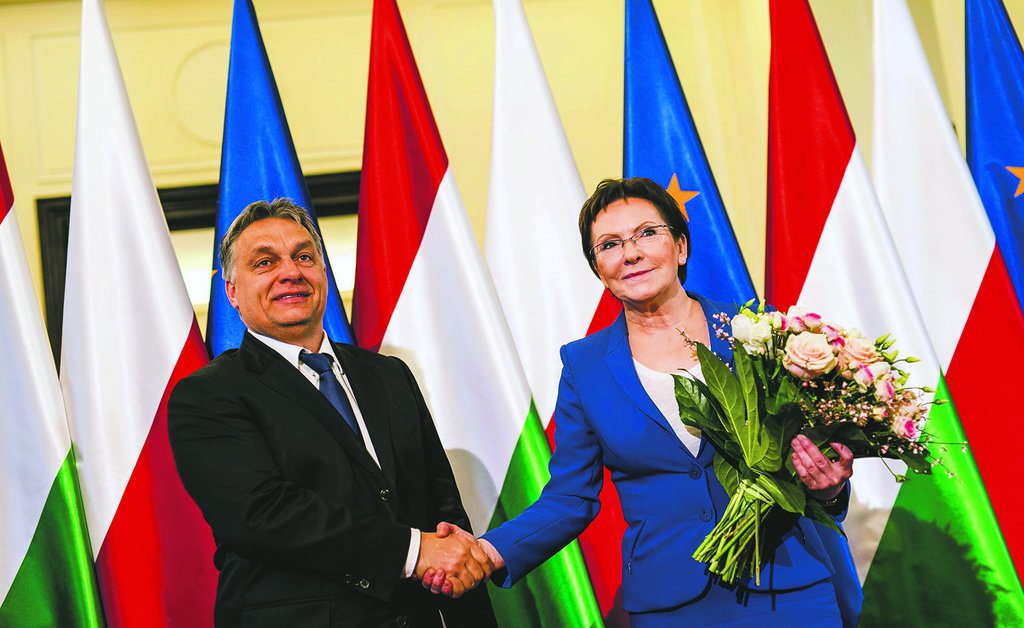 Ewa Kopacz lengyel kormányfővel Varsóban FOTÓ: MTI