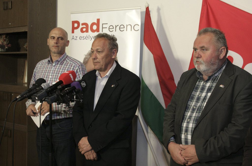 Pad Ferenc sajtótájékoztatója az eredmény után. FOTÓ: Nagy Lajos/MTI