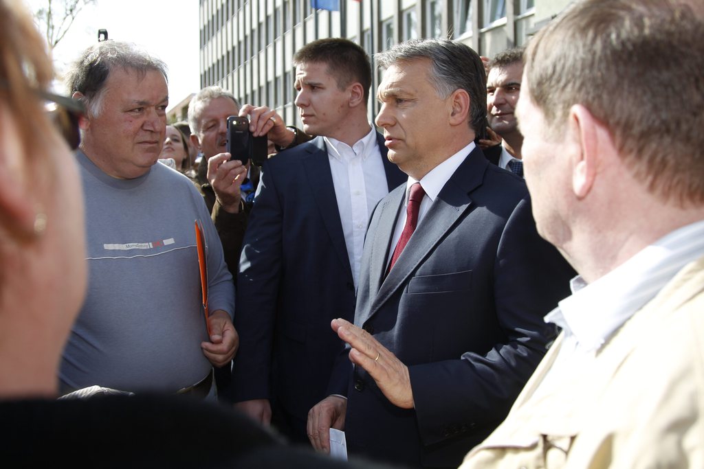 Orbán Viktor Zalaegerszegen. MTI Fotó: Varga György