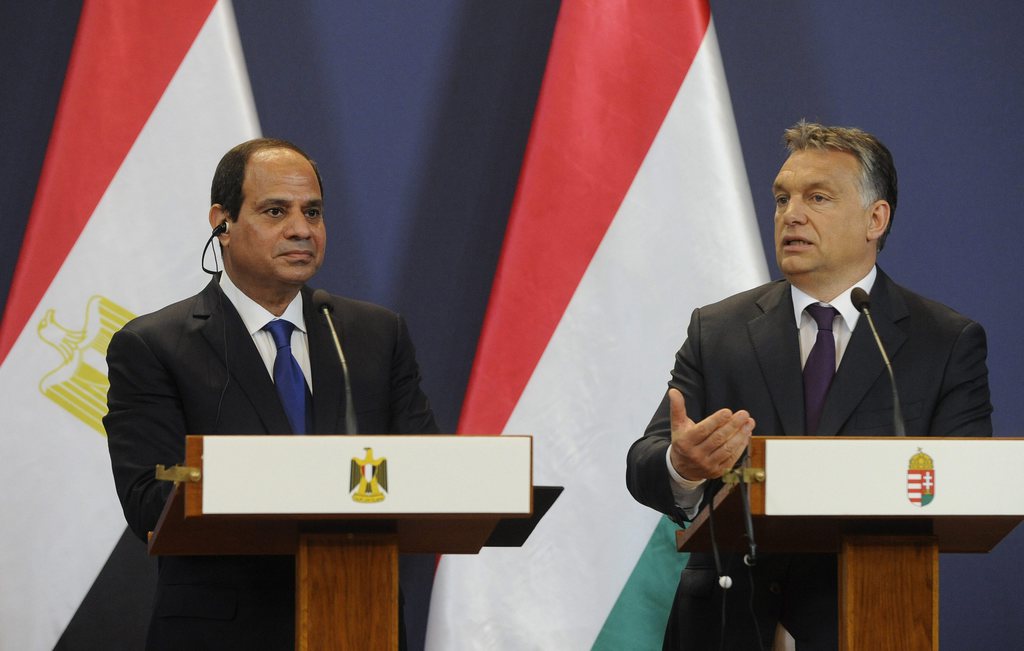 Orbán Viktor és Abdel-Fattah esz-Szíszi. MTI Fotó: Máthé Zoltán