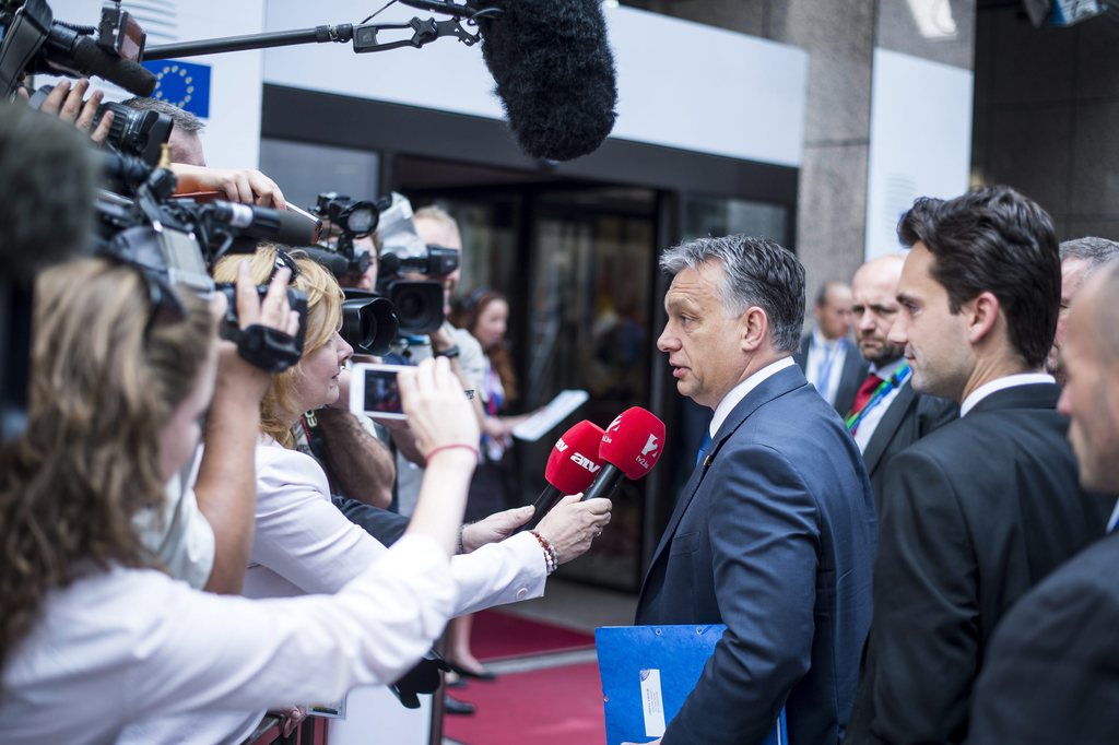 Orbán Brüsszelben. MTI Fotó: Miniszterelnöki Sajtóiroda / Burger Barna