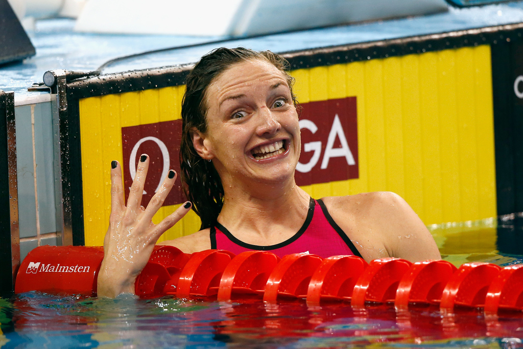 Hosszú Katinka nem először mosolyoghat a medencében. FOTÓ: Getty Images
