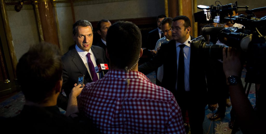 Azt mondták, nem lesz sajtótájékoztató, Lázár János mégis nyilatkozott a kormánykonferenciáról FOTÓ: MTI/ILLYÉS TIBOR