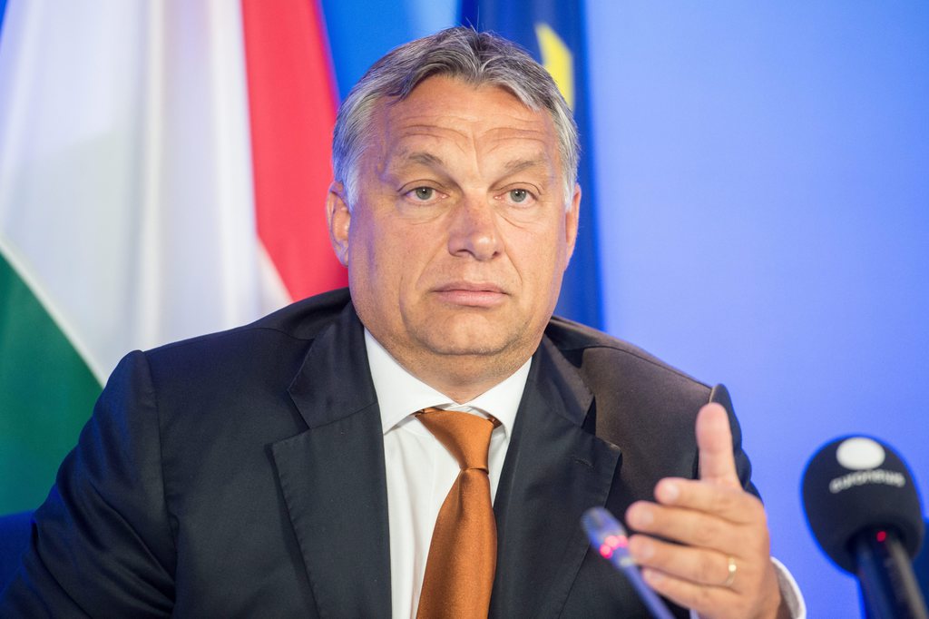 Nincs is menekültkérdés, csak illegális bevándorlás van - Orbán Viktor Brüsszelben nemzetközi sajtótájékoztatót tart MTI Fotó: Miniszterelnöki Sajtóiroda / Botár Gergely