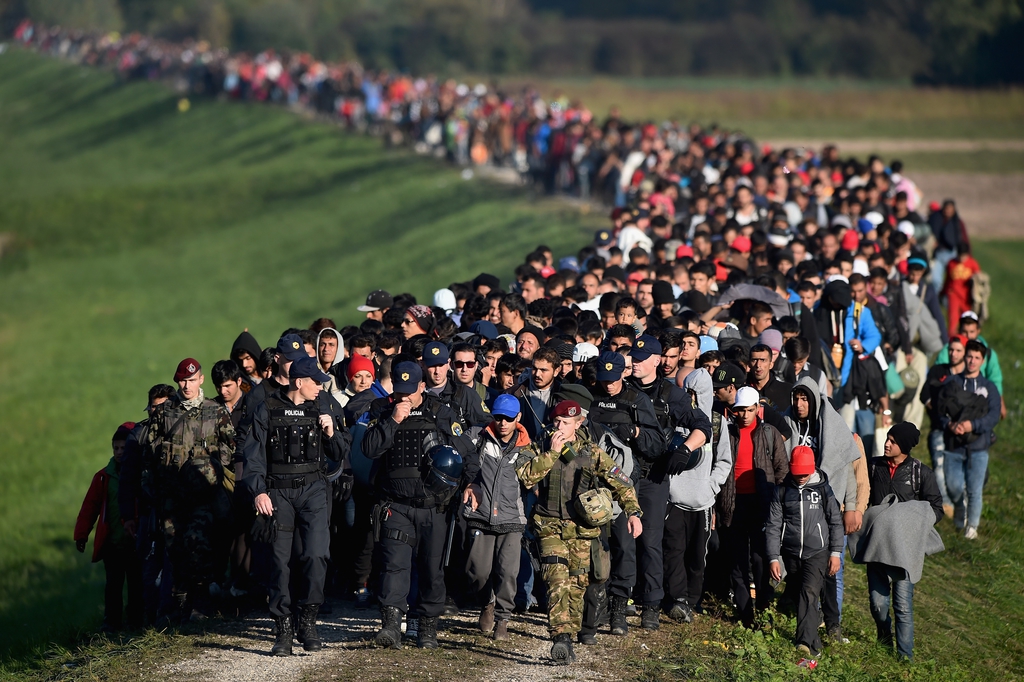 Miközben a horvát–szlovén határon áll a bál, az európai vezetők egymásra és Görögországra mutogatnak FOTÓ: EUROPRESS/GETTY IMAGES/JEFF J MITCHELL