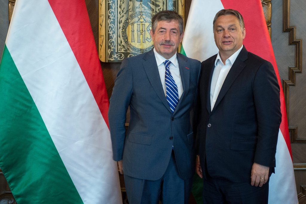 Orbán José Perurenával. MTI Fotó: Miniszterelnöki Sajtóiroda/botár Gergely