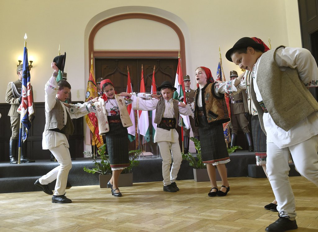 Gyerekek táncoltak a Magyarság Házában - MTI fotó: Bruzák Noémi
