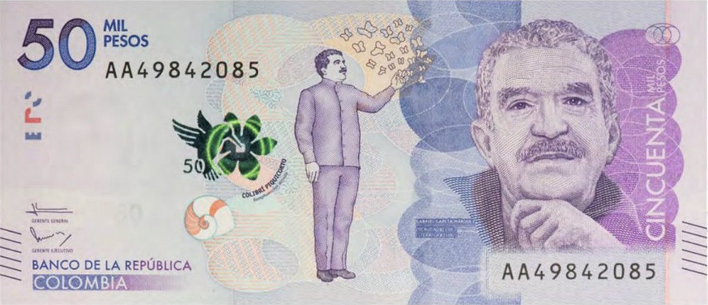 A mágikus realizmus atyja a kolumbiai bankjegyen FORRÁS: ELECTRICLIT