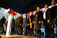 Az MSZP és a DK egy színpadon tüntetett a kormány ellen, de nem kötöttek különalkut. FOTÓ: Molnár Ádám