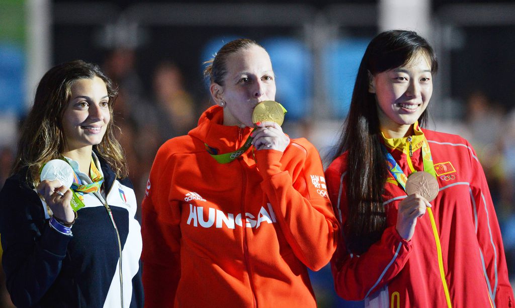 Szász Emese (középen) teljesítményére nem lehetett panasz az olimpián FOTÓ: SZALMÁS PÉTER