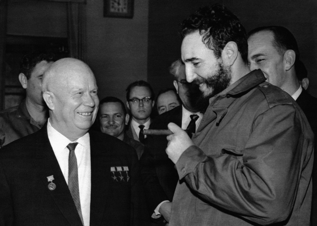 Castro Moszkvában, Hruscsovval 1963-ban - Fotó: Keystone-FranceGetty Images